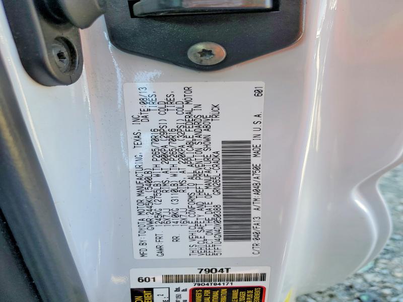 52505226 :رقم المزاد ، 5TFTU4GN4DX050388 vin ، 2013 Toyota Tacoma مزاد بيع