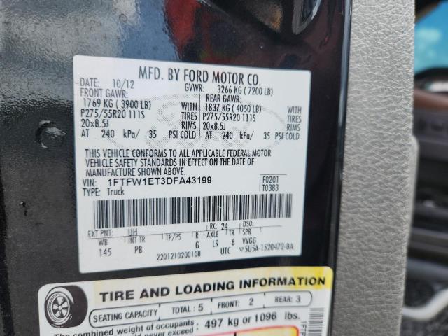 Auction sale of the 2013 Ford F150, vin: 1FTFW1ET3DFA43199, lot number: 55143416
