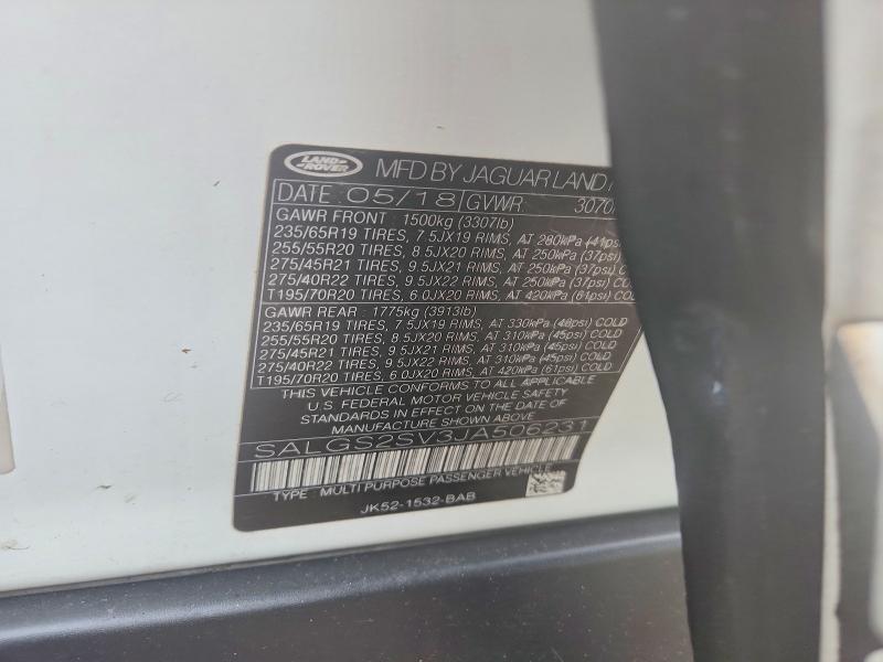 Продажа на аукционе авто 2018 Land Rover Range Rover, vin: SALGS2SV3JA506231, номер лота: 52837636