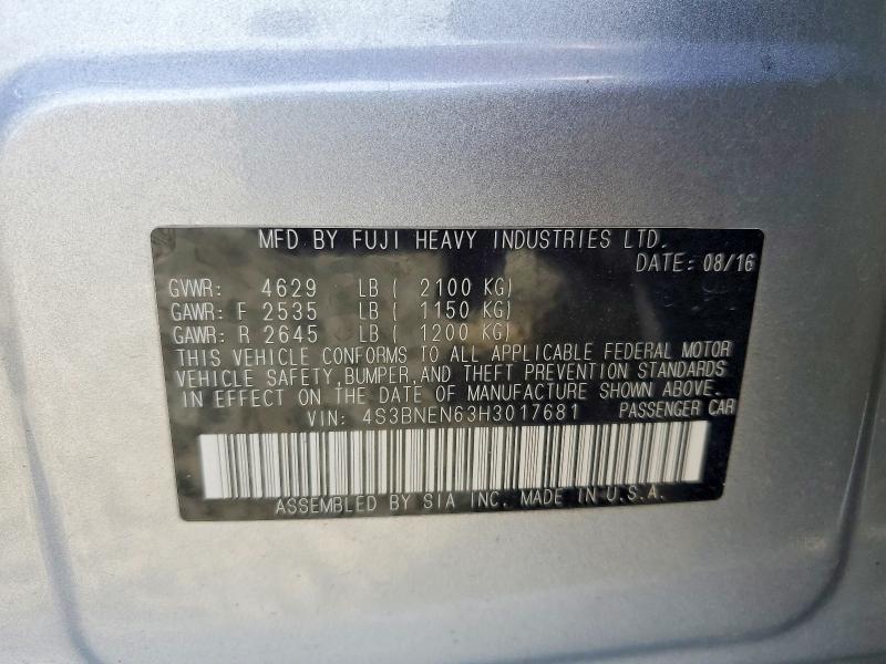 Продажа на аукционе авто 2017 Subaru Legacy, vin: 4S3BNEN63H3017681, номер лота: 52435966