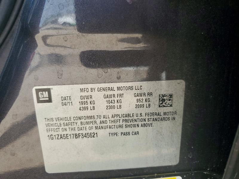 Aukcja sprzedaży 2011 Chevrolet Malibu, vin: 1G1ZA5E17BF345621, numer aukcji: 54954806