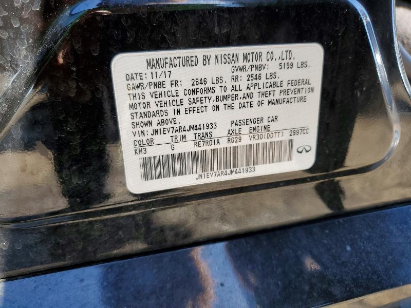 Aukcja sprzedaży 2018 Infiniti Q50, vin: JN1EV7AR4JM441933, numer aukcji: 53946956
