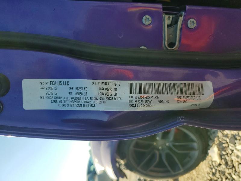 Aukcja sprzedaży 2019 Dodge Charger, vin: 2C3CDXL98KH711937, numer aukcji: 53789066