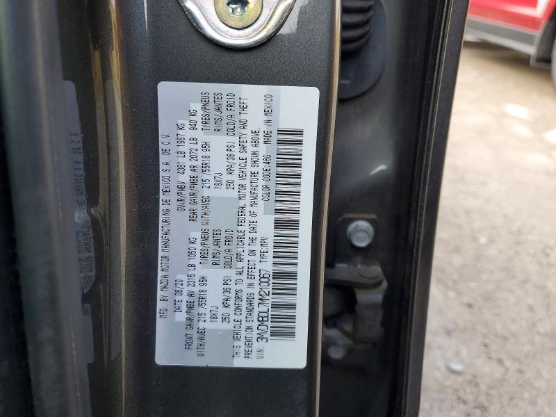 51781986 :رقم المزاد ، 3MVDMBDL7MM210067 vin ، 2021 Mazda Cx-30 مزاد بيع