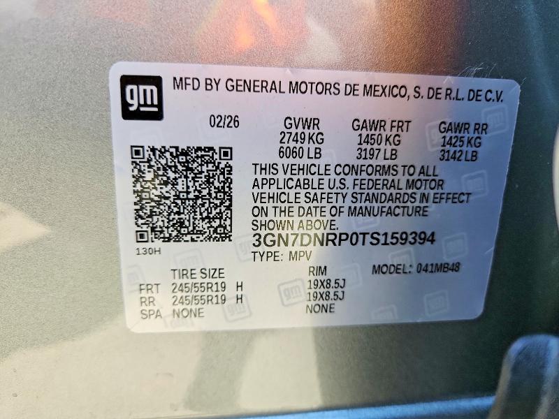 54561476 :رقم المزاد ، 3GN7DNRP0TS159394 vin ، 2026 Chevrolet Equinox مزاد بيع
