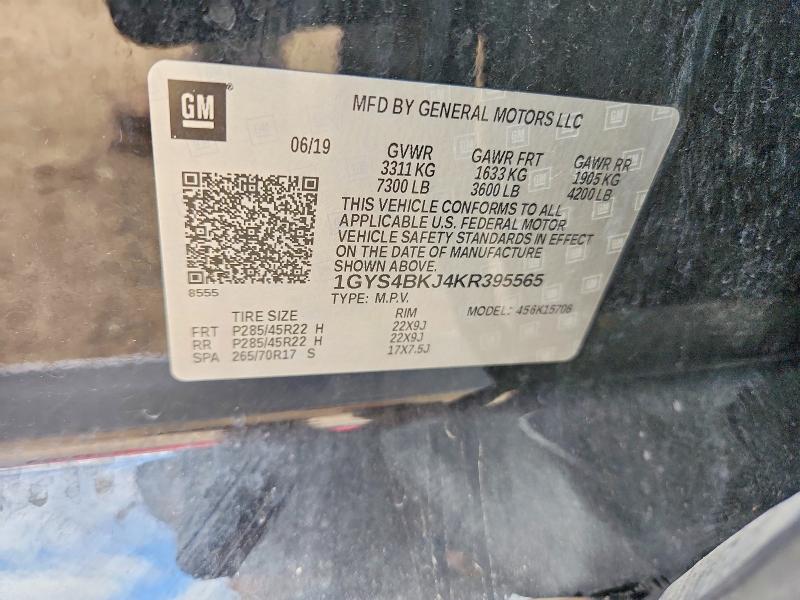 Продажа на аукционе авто 2019 Cadillac Escalade, vin: 1GYS4BKJ4KR395565, номер лота: 54226526