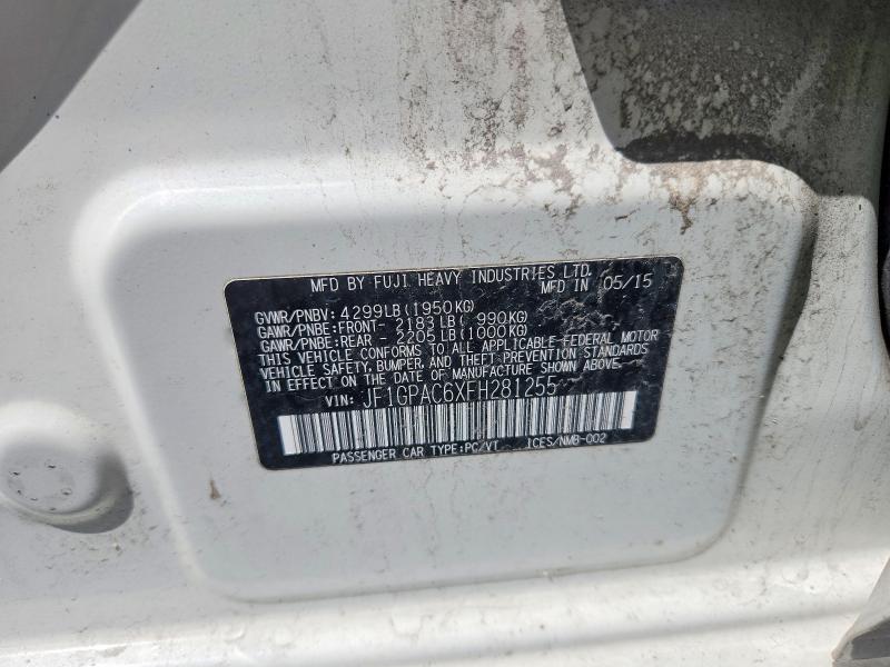 Продажа на аукционе авто 2015 Subaru Impreza, vin: JF1GPAC6XFH281255, номер лота: 51779336