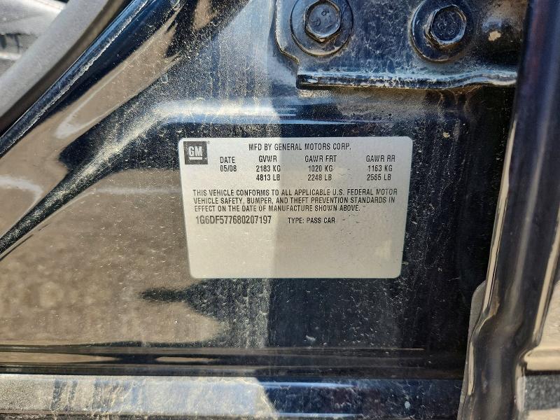 53065356 :رقم المزاد ، 1G6DF577680207197 vin ، 2008 Cadillac Cts مزاد بيع