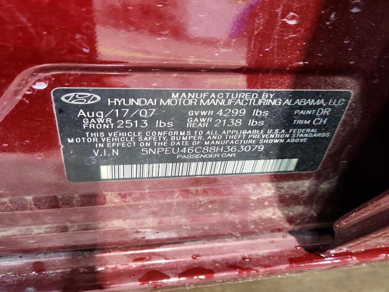 Продажа на аукционе авто 2008 Hyundai Sonata, vin: 5NPEU46C88H363079, номер лота: 54646306