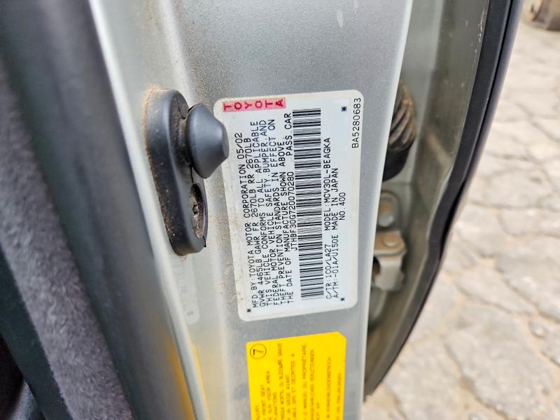 53226296 :رقم المزاد ، JTHBF30G720070280 vin ، 2002 Lexus Es مزاد بيع