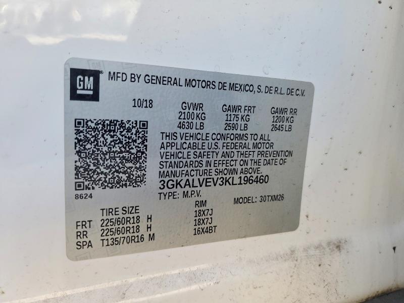 Aukcja sprzedaży 2019 Gmc Terrain, vin: 3GKALVEV3KL196460, numer aukcji: 55587846