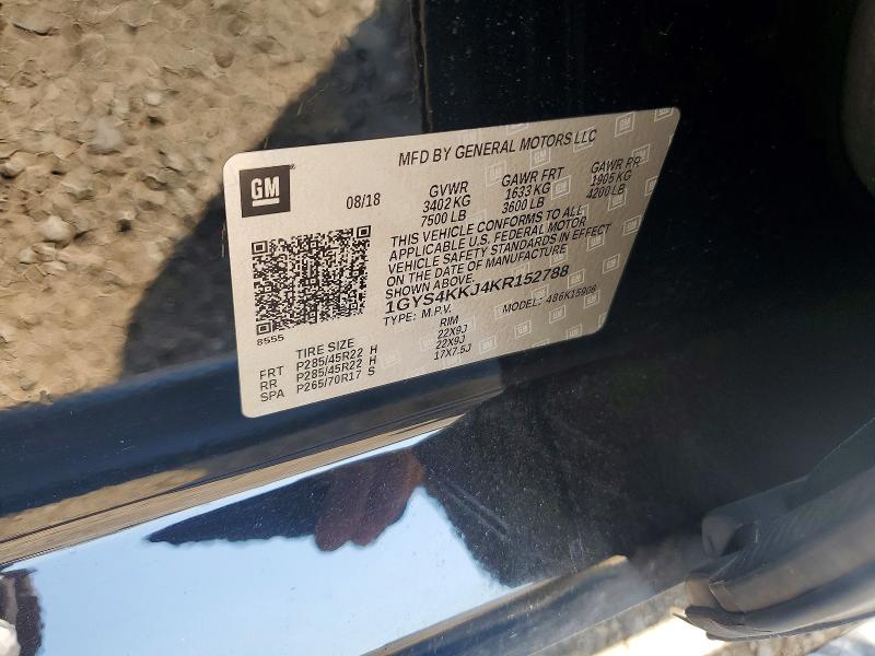 Aukcja sprzedaży 2019 Cadillac Escalade, vin: 1GYS4KKJ4KR152788, numer aukcji: 53884146