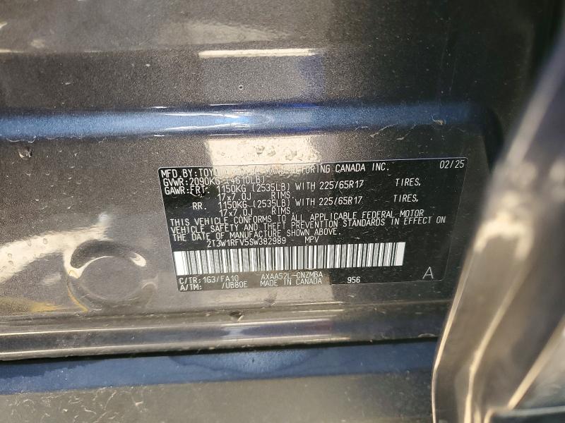 2025 Toyota Rav4 მანქანა იყიდება აუქციონზე, vin: 2T3W1RFV5SW382989, აუქციონის ნომერი: 52849746