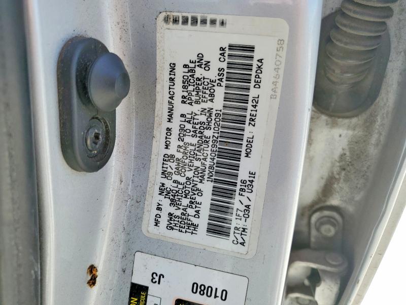Продаж на аукціоні авто 2009 Toyota Corolla, vin: 1NXBU40E99Z102091, номер лоту: 53656926