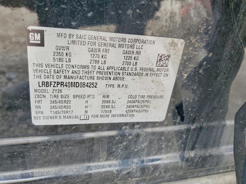 52013606 :رقم المزاد ، LRBFZPR40MD084252 vin ، 2021 Buick Envision مزاد بيع