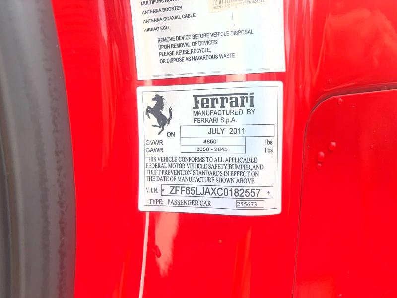 Aukcja sprzedaży 2012 Ferrari California, vin: ZFF65LJAXC0182557, numer aukcji: 53849806