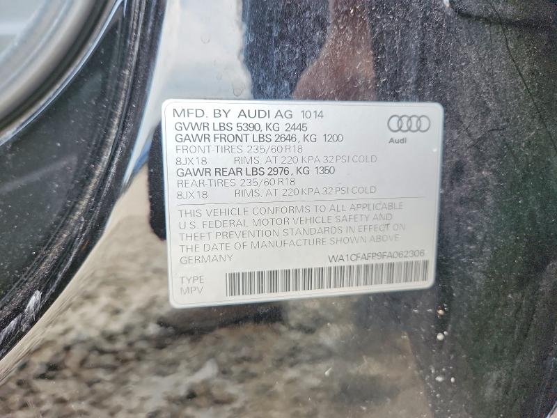 Aukcja sprzedaży 2015 Audi Q5, vin: WA1CFAFP9FA062306, numer aukcji: 52814646