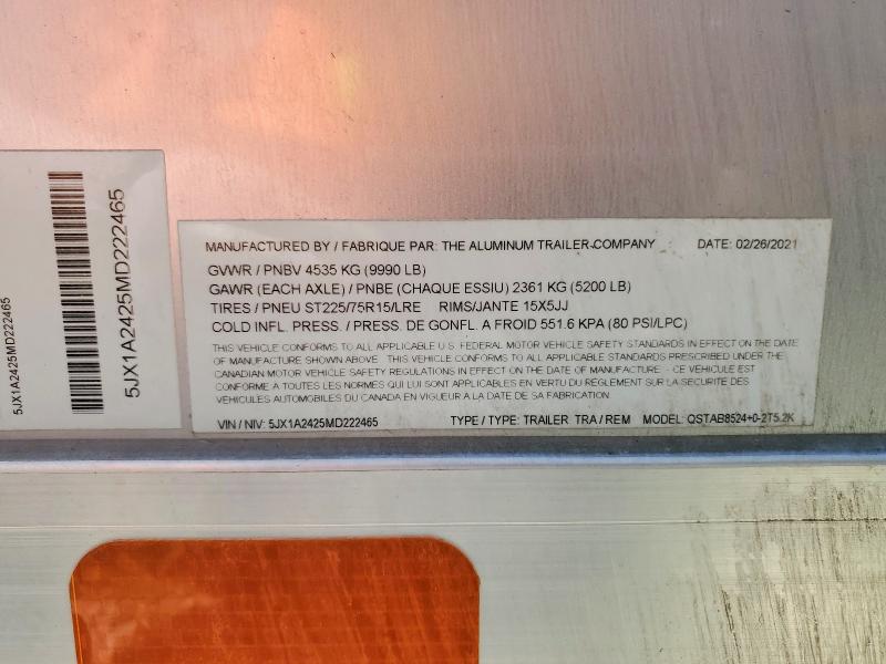 Продажа на аукционе авто 2021 Atc Unknown, vin: 5JX1A2425MD222465, номер лота: 52832886