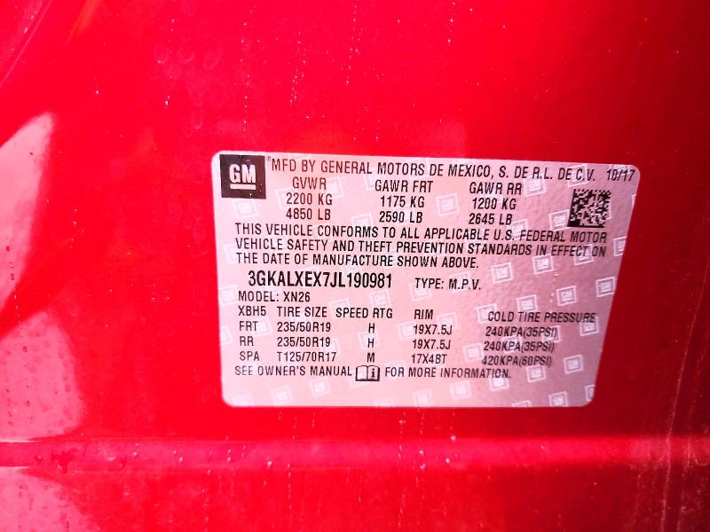Продаж на аукціоні авто 2018 Gmc Terrain, vin: 3GKALXEX7JL190981, номер лоту: 54417266