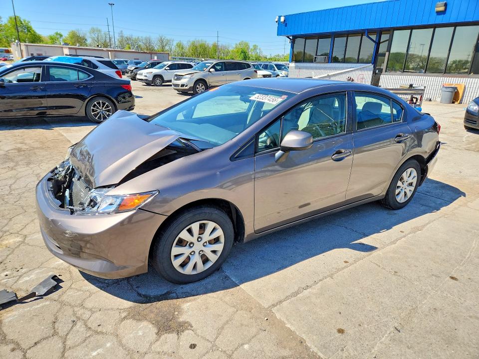 2012 Honda Civic მანქანა იყიდება აუქციონზე, vin: 19XFB2F53CE339446, აუქციონის ნომერი: 52337456
