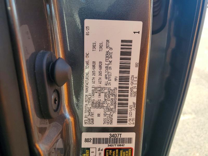 Продажа на аукционе авто 2025 Toyota Sequoia, vin: 7SVAAABAXSX057738, номер лота: 54894306
