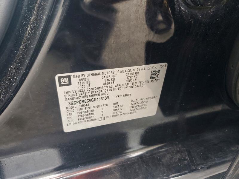 Продаж на аукціоні авто 2016 Chevrolet Silverado, vin: 3GCPCREC9GG113139, номер лоту: 50974966