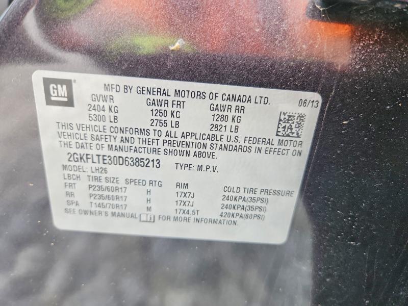 2013 Gmc Terrain მანქანა იყიდება აუქციონზე, vin: 2GKFLTE30D6385213, აუქციონის ნომერი: 52868176