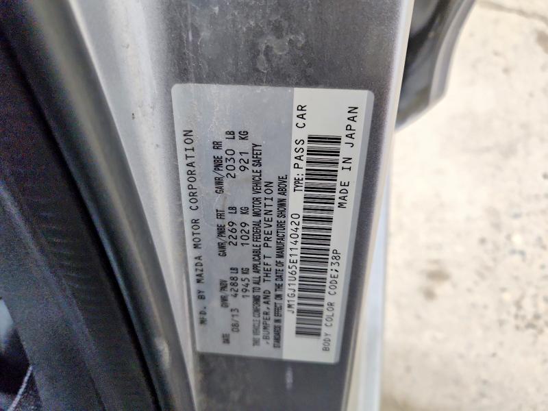 Aukcja sprzedaży 2014 Mazda 6, vin: JM1GJ1U65E1140420, numer aukcji: 52594696