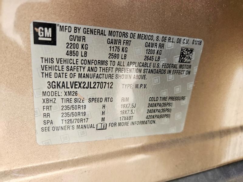Продаж на аукціоні авто 2018 Gmc Terrain, vin: 3GKALVEX2JL270712, номер лоту: 53774346
