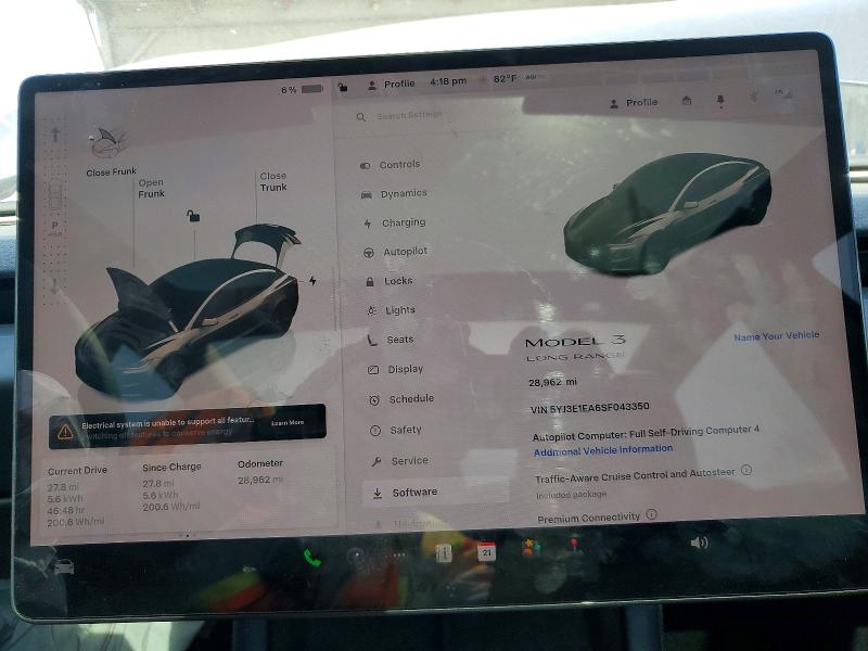 54692166 :رقم المزاد ، 5YJ3E1EA6SF043350 vin ، 2025 Tesla Model 3 مزاد بيع