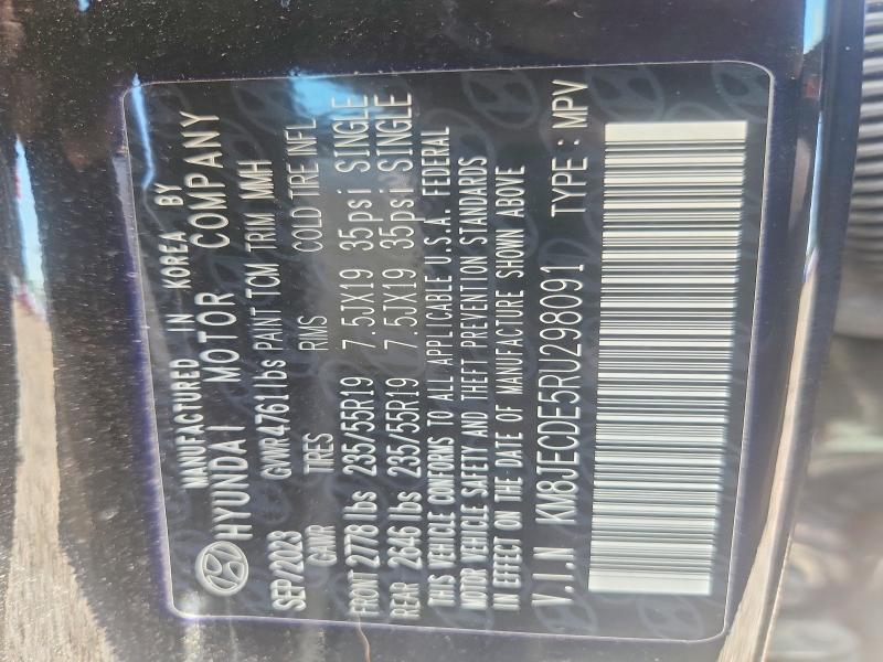 53334156 :رقم المزاد ، KM8JECDE5RU298091 vin ، 2024 Hyundai Tucson مزاد بيع