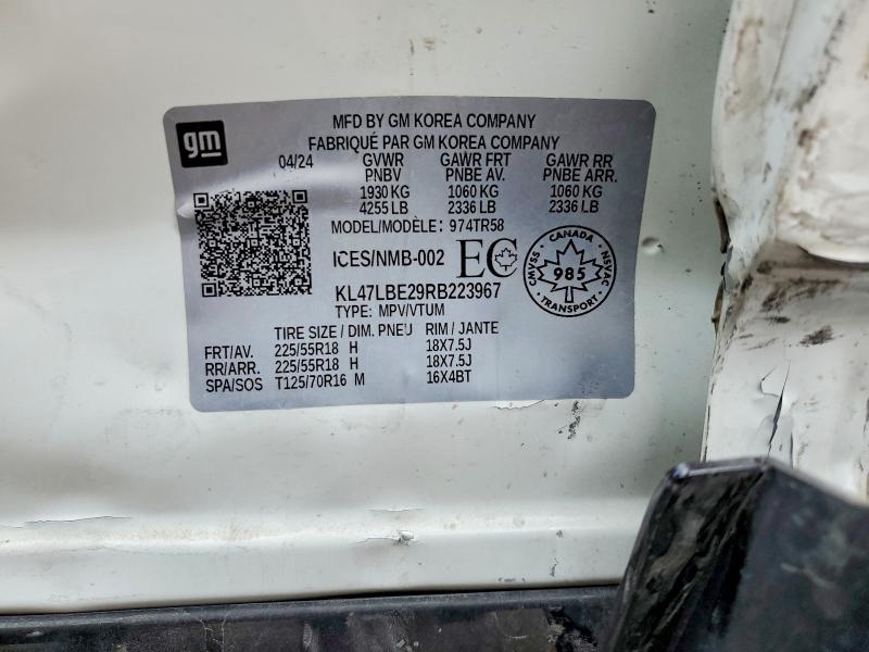 Aukcja sprzedaży 2024 Buick Envista, vin: KL47LBE29RB223967, numer aukcji: 53171086