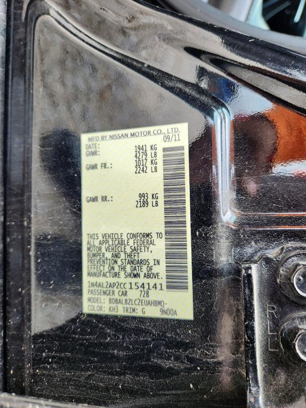 52414016 :رقم المزاد ، 1N4AL2AP2CC154141 vin ، 2012 Nissan Altima مزاد بيع