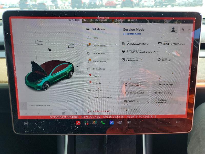 Продажа на аукционе авто 2020 Tesla Model 3, vin: 5YJ3E1EA2LF614365, номер лота: 54055376