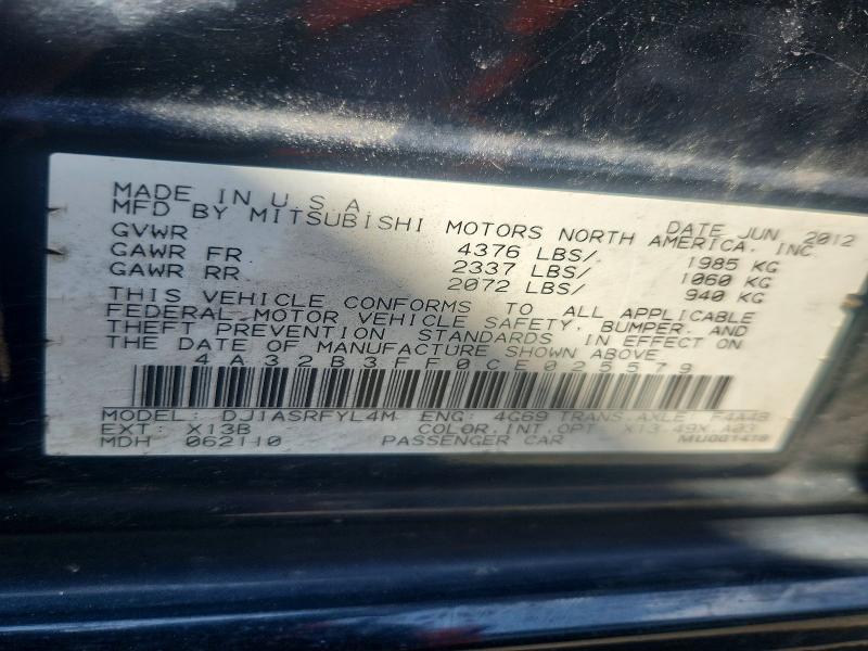 Продаж на аукціоні авто 2012 Mitsubishi Galant, vin: 4A32B3FF0CE025579, номер лоту: 52372446