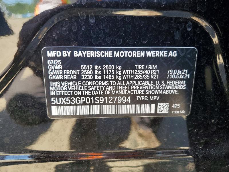 Aukcja sprzedaży 2025 Bmw X3, vin: 5UX53GP01S9127994, numer aukcji: 54978346
