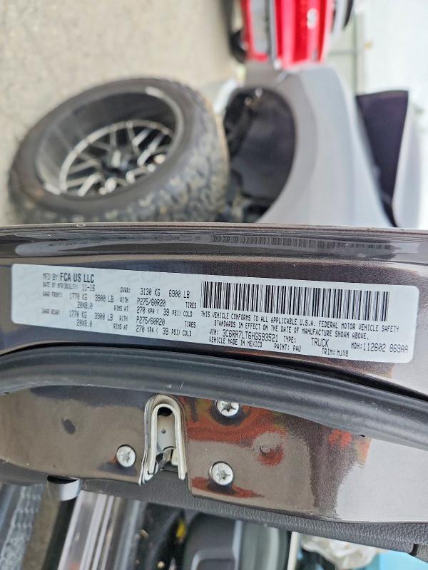 53987356 :رقم المزاد ، 3C6RR7LT6HG593521 vin ، 2017 Ram 1500 مزاد بيع