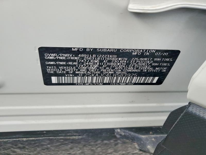 Aukcja sprzedaży 2020 Subaru Forester, vin: JF2SKAJC4LH583925, numer aukcji: 53139806