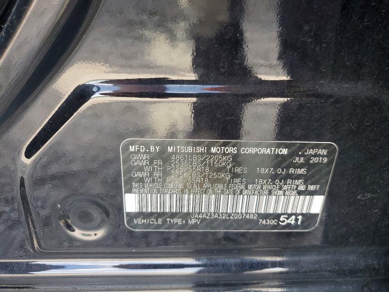 Продажа на аукционе авто 2020 Mitsubishi Outlander, vin: JA4AZ3A32LZ007482, номер лота: 53252416