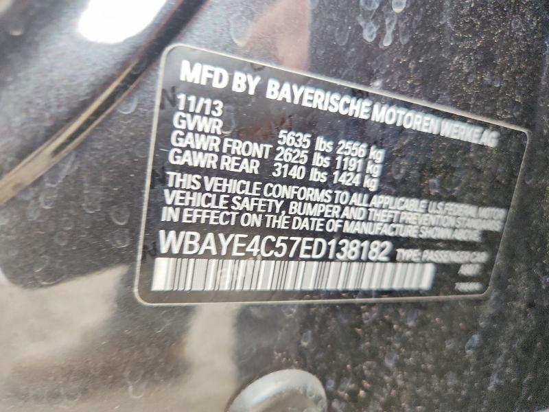 Продаж на аукціоні авто 2014 Bmw 740, vin: WBAYE4C57ED138182, номер лоту: 54480076