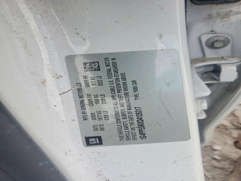 2013 Buick Verano მანქანა იყიდება აუქციონზე, vin: 1G4PP5SKXD4126317, აუქციონის ნომერი: 55328946