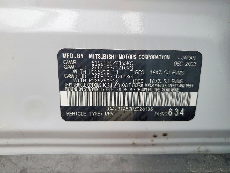 Aukcja sprzedaży 2023 Mitsubishi Outlander, vin: JA4J3TA89PZ028106, numer aukcji: 54509566