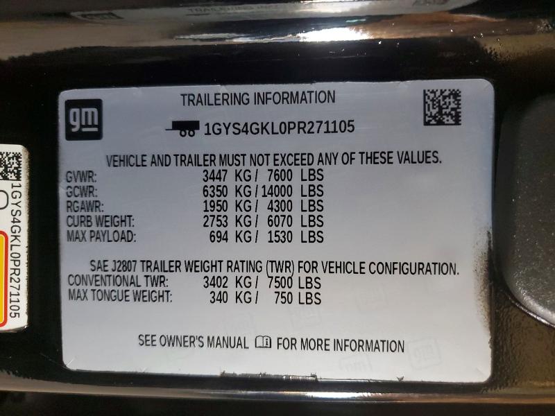 Продаж на аукціоні авто 2023 Cadillac Escalade, vin: 1GYS4GKL0PR271105, номер лоту: 54864266