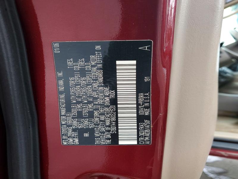 Aukcja sprzedaży 2006 Toyota Tundra, vin: 5TBDT44186S521520, numer aukcji: 51884996