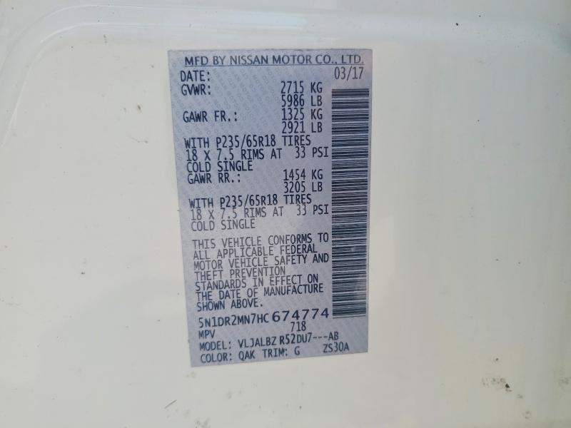Aukcja sprzedaży 2017 Nissan Pathfinder, vin: 5N1DR2MN7HC674774, numer aukcji: 55426916