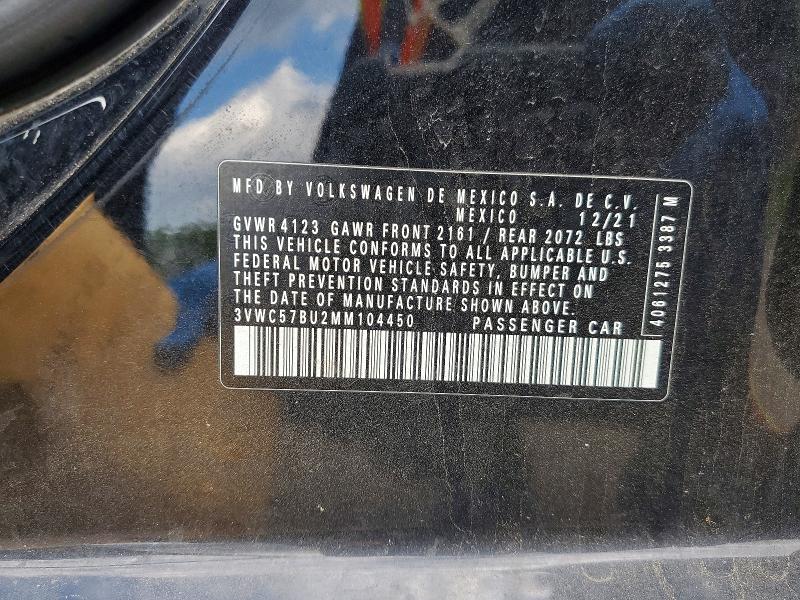Aukcja sprzedaży 2021 Volkswagen Jetta, vin: 3VWC57BU2MM104450, numer aukcji: 52670046