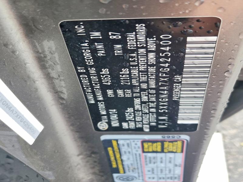 2015 Kia Optima მანქანა იყიდება აუქციონზე, vin: 5XXGN4A7XFG425400, აუქციონის ნომერი: 52565606