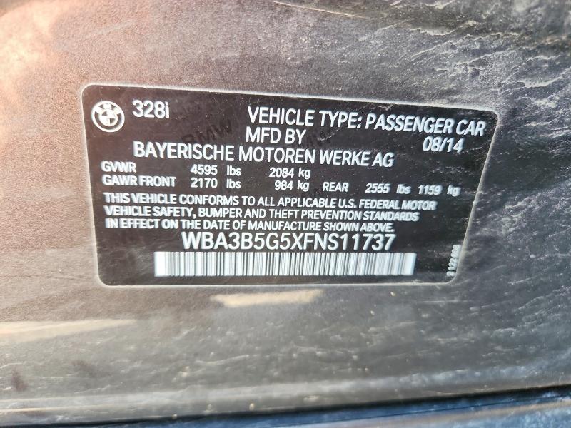 Aukcja sprzedaży 2015 Bmw 328, vin: WBA3B5G5XFNS11737, numer aukcji: 52765736