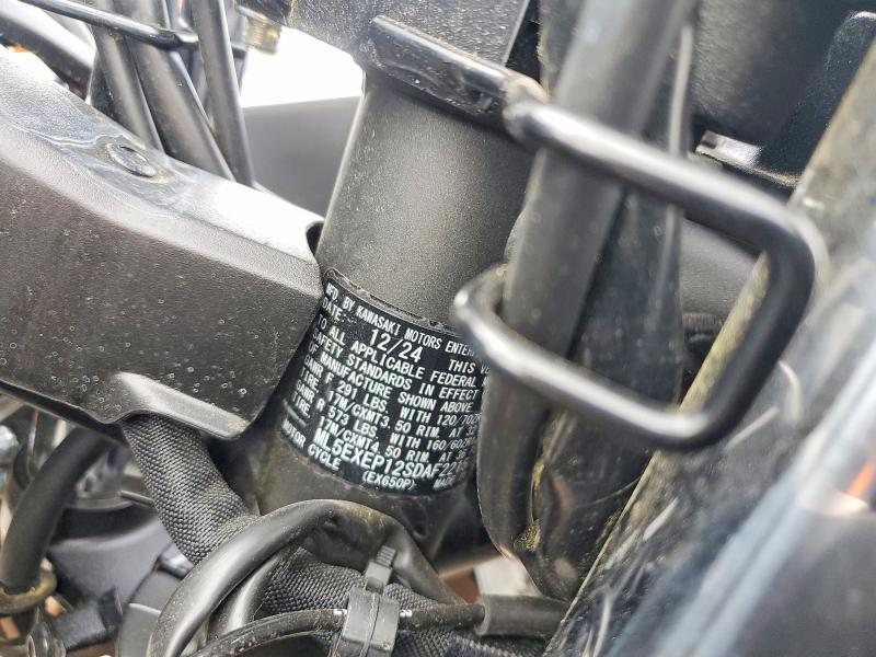 2025 Kawasaki Ex650 მანქანა იყიდება აუქციონზე, vin: ML5EXEP12SDAF2215, აუქციონის ნომერი: 52935896