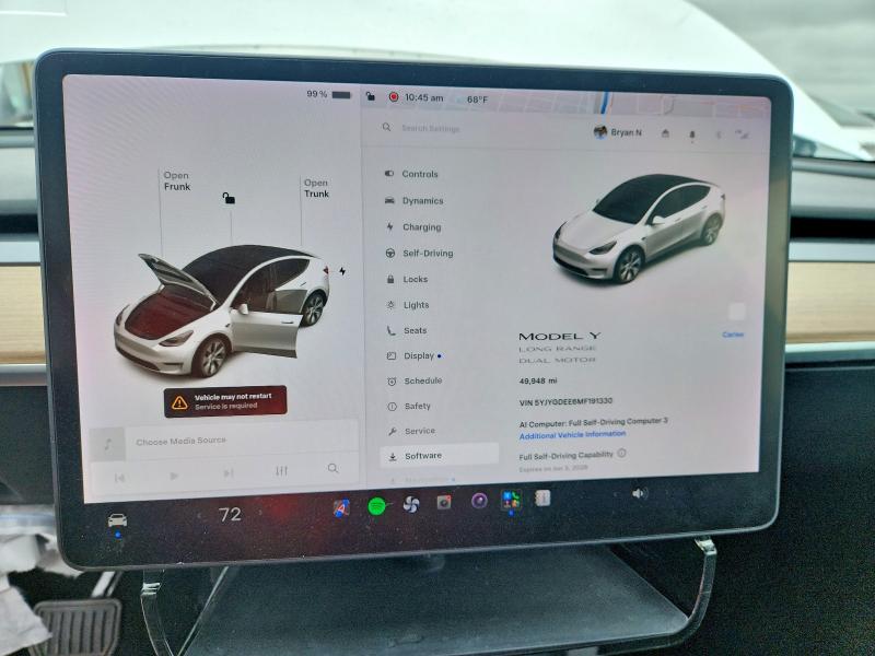 54264056 :رقم المزاد ، 5YJYGDEE6MF191330 vin ، 2021 Tesla Model Y مزاد بيع